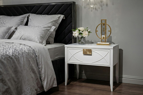 Тумба прикроватная бежевая 1 ящик см Garda Decor 151SV-000010 
