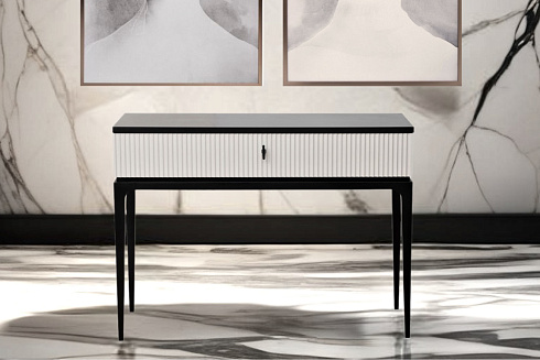 Консоль Este черно/серая см Garda Decor GD-00006 