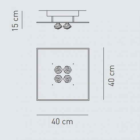 Настенный/Потолочный светильник Axo Light PL SHIRA M Crystal Shiraz PLSHIRAMCSCRR7S