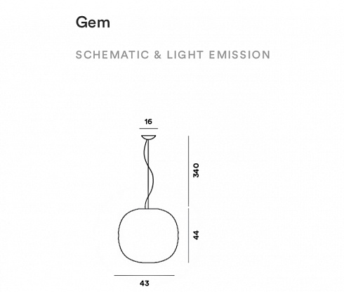 Подвесной светильник Foscarini Gem Gold Gem FN274007EG_10