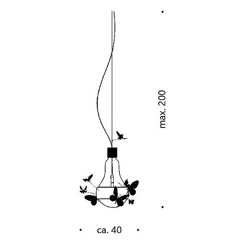 Подвесной светильник Ingo Maurer Flatterby Insekten-Modelle 1499940