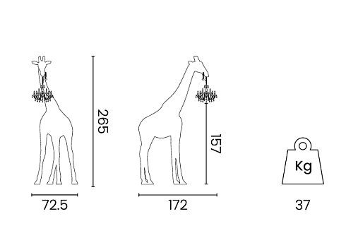 Уличный светильник Qeeboo Giraffe in Love M White Giraffe in Love 19004WH