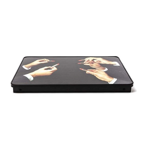 Поднос Seletti Lipsticks Black Toiletpaper Sofa Tray 19021