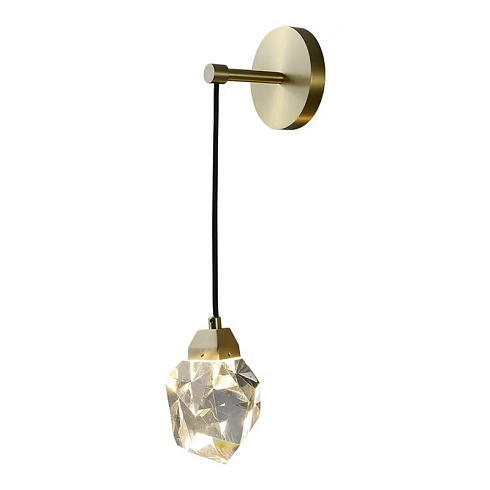 Настенный светильник Delight Collection 9701W brass/clear Crystal rock II 9701W brass