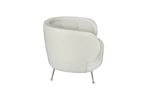 Кресло ткань букле белое см Garda Decor ZW-852 WH 