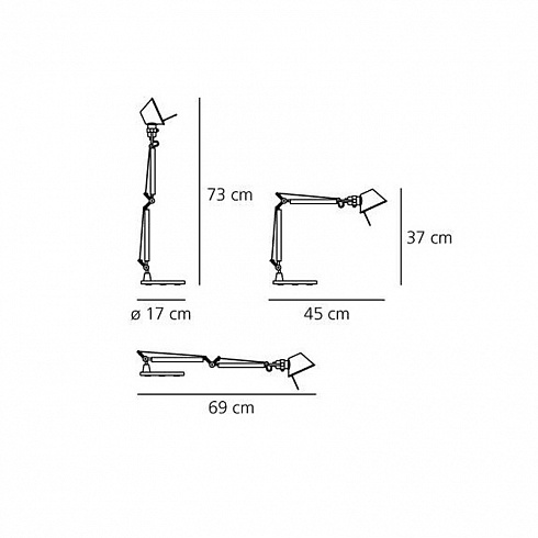 Настольная лампа Artemide A011830 Tolomeo Micro