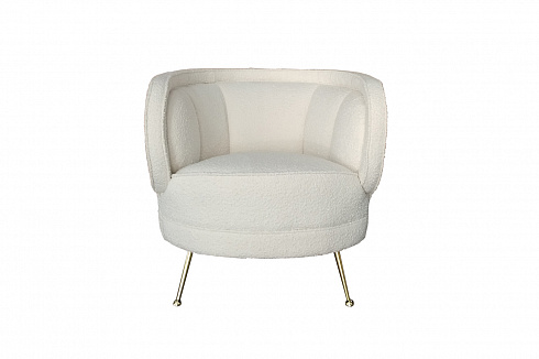Кресло ткань букле белое см Garda Decor ZW-852 WH 