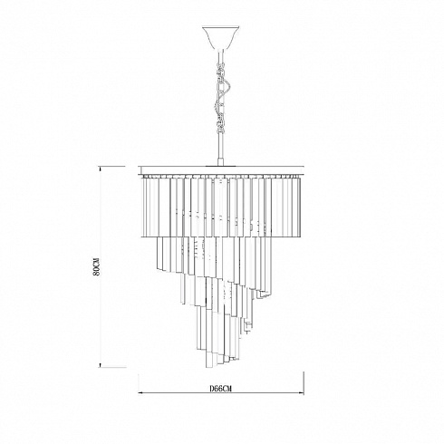 Люстра Delight Collection Helix chrome/clear Helix KR0262P-10 chrome/clear