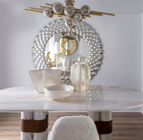 Обеденный стол DOVAIN Studio Axis  Axis White Estremoz