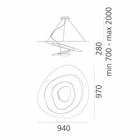 Люстра Artemide Pirce LED White Pirce 1254110A