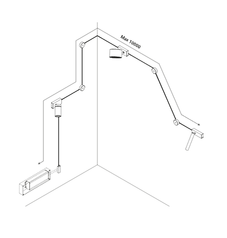 Спот Davide Groppi Endless Spot Casambi Matt Black without LED module Endless 1A1080400.00.41