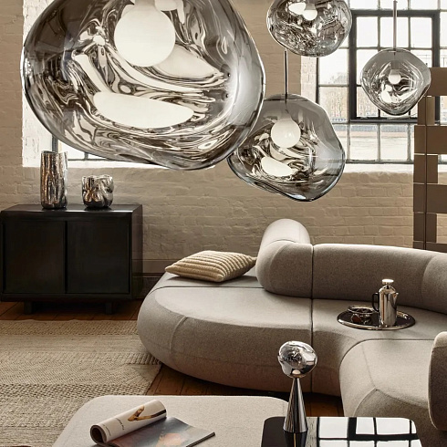 Подвесной светильник Tom Dixon Melt Nickel LED Melt MES03NI-PEUM2