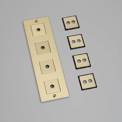 Рамка Buster and Punch 4G Vertical with infils brass Plates and Modules CPL-052402