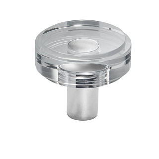 Lambeth Smooth Crystal d.2.5cm Polished Chrome