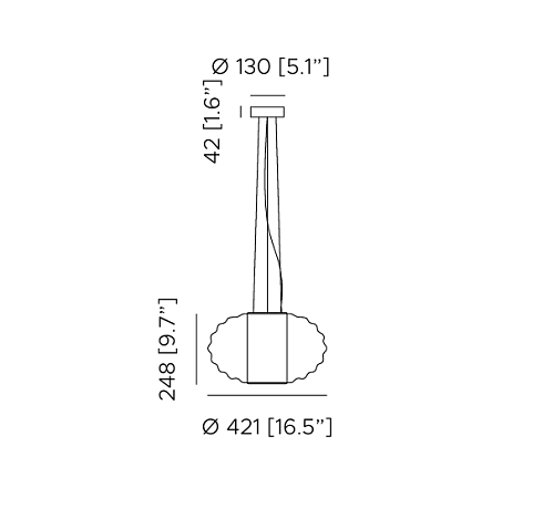 Подвесной светильник Contardi Alma Aura Amber Alma ACAM.006014