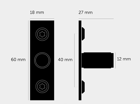 Ручка-кнопка Buster and Punch Knob Plate Linear Steel set of 2 Linear GFK-07320