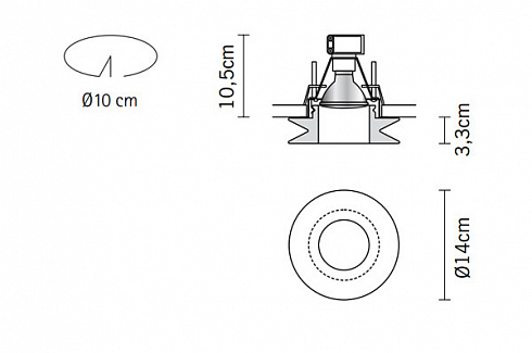 Встраиваемый светильник Fabbian D27F0100 Faretti