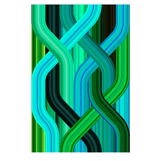 Wave Green Rectangular