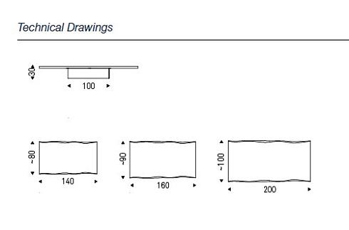 Журнальный стол Cattelan Italia Idem canaletto Idem Idem 140x80x30h GFM96/NC