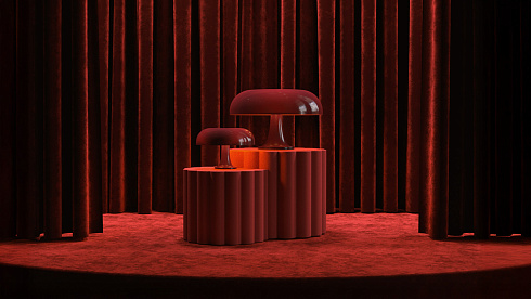 Настольная лампа Artemide Nesso Ruby Red Ruby Red S0056010A03