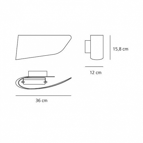 Настенный светильник Artemide 1230030A Eurialo