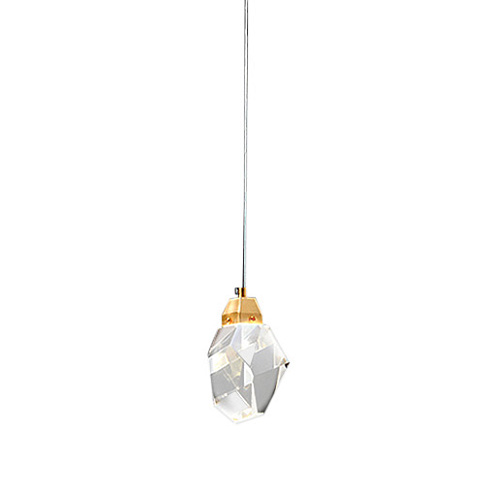 Подвесной светильник Delight Collection 9701P/1 brass Crystal rock II