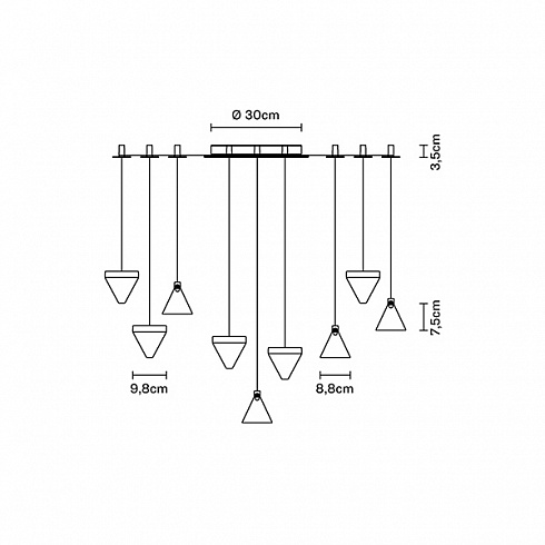 Подвесной светильник Fabbian F41G0521 Tripla