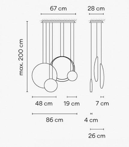 Подвесной светильник Vibia Cosmos 2516 Green Cosmos 251662/1A