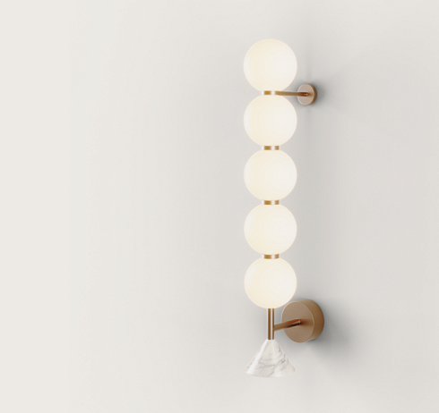 Настенный светильник Aromas del Campo Soko L Gold/White  Soko A1335/5+aged gold/white marble