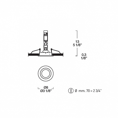 Встраиваемый светильник Leucos SD 803 White SD 0001089