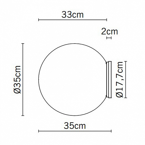 Настенный/Потолочный светильник Fabbian Lumi Sfera d35 Lumi F07G2901