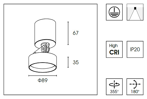 Спот Delight Collection WB8512DR Ø8.9 WB85 WB8512DR