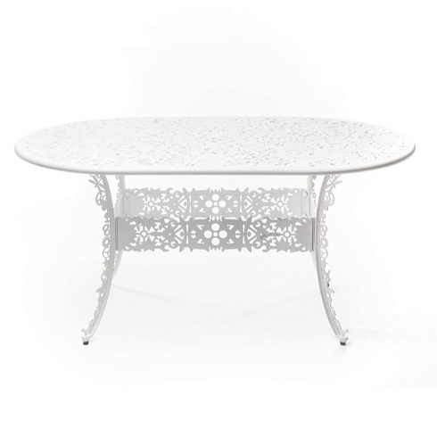 Обеденный стол Seletti Aluminium Oval White Industry Collection 18688 BIA