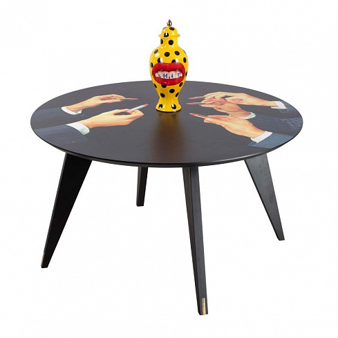 Обеденный стол Seletti Lipstick Black Round Toiletpaper Furniture 14405