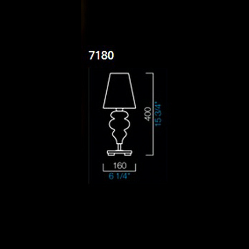 Настольная лампа Barovier & Toso 7180/CC/BB Ran