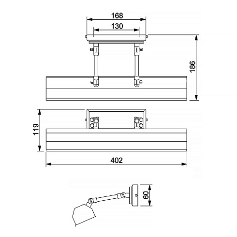 Подсветка для картин Elstead Lighting CHAWTON-PLM-PB Chawton CHAWTON/PLM PB