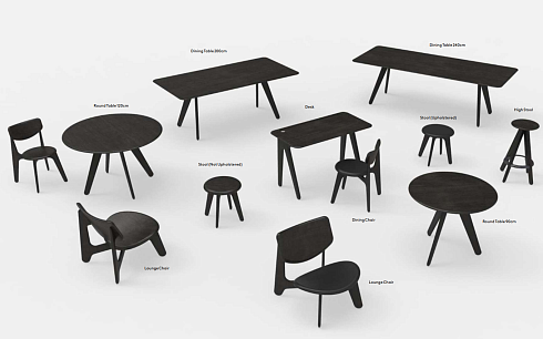 Стул Tom Dixon Slab In Black Leather Slab SLLCU01BLSY0100