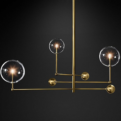 Люстра Restoration Hardware Glass Globe Mobile 46" Lacquered Burnished Brass Glass Globe 68090116 LBB