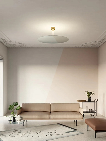Потолочный светильник Luceplan Millimetro stem 33cm – disc Ø85cm Brass Millimetro A11S85W
