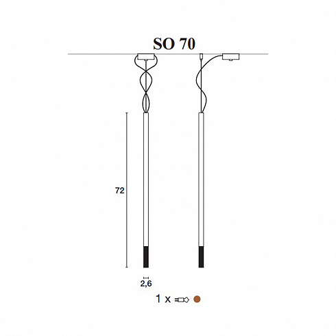 Подвесной светильник Light4 CLAUDE 70 NERO CLAUDE