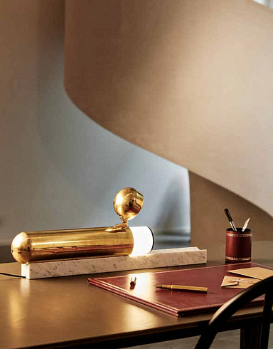 Настольная лампа DCW Editions ISP Nero Marquina  ISP BR-BL-MA