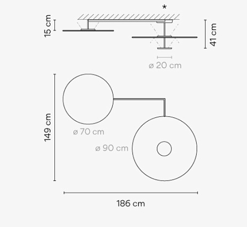 Потолочный светильник Vibia Flat 5924 White Flat 592410/1A