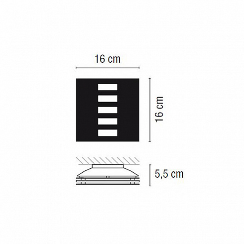 Настенный/Потолочный светильник Vibia Sandwich mini Matt nickel Sandwich 8600.30