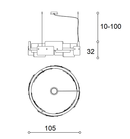 Подвесной светильник Italamp Halo 748/S100 Satin bronze Halo 00748100 001
