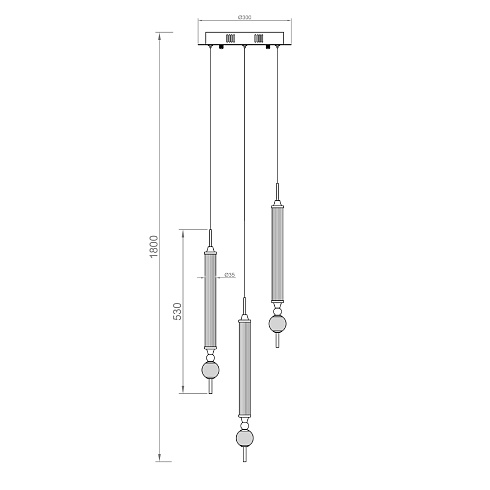 Подвесной светильник Delight Collection OD2503-3 gold OD2503