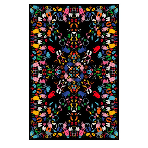 Ковер Qeeboo Let's dance Animal Traces Dark Carpets 42005RT-DK