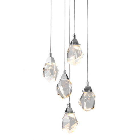 Подвесной светильник Delight Collection Crystal rock 5 chrome Crystal rock OM820083-5C (MD-020B-5 chrome)