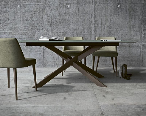 Обеденный стол Imperial Line Maxxi 180x100 Maxxi T24F-20.01 nero/verde comodoro