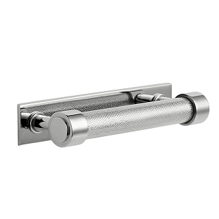 Trask with Rectangle Backplate L.10.2cm Polished Nickel