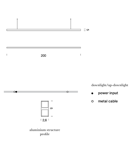 Подвесной светильник ILTI LUCE Zirkol Linear 29W 4000K Dali Black Zirkol BZRL1620G15NNE